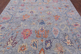 Grey Turkish Oushak Hand Knotted Wool Rug - 9' 1" X 11' 11" - Golden Nile