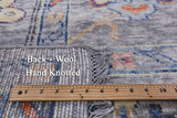 Grey Turkish Oushak Hand Knotted Wool Rug - 9' 1" X 11' 11" - Golden Nile