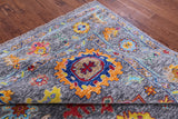 Grey Turkish Oushak Handmade Wool Rug - 9' 3" X 11' 10" - Golden Nile