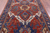 Red Persian Fine Serapi Hand Knotted Wool Rug - 6' 3" X 8' 10" - Golden Nile