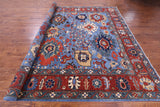 Blue Persian Fine Serapi Hand Knotted Wool Rug - 10' 3" X 13' 9" - Golden Nile