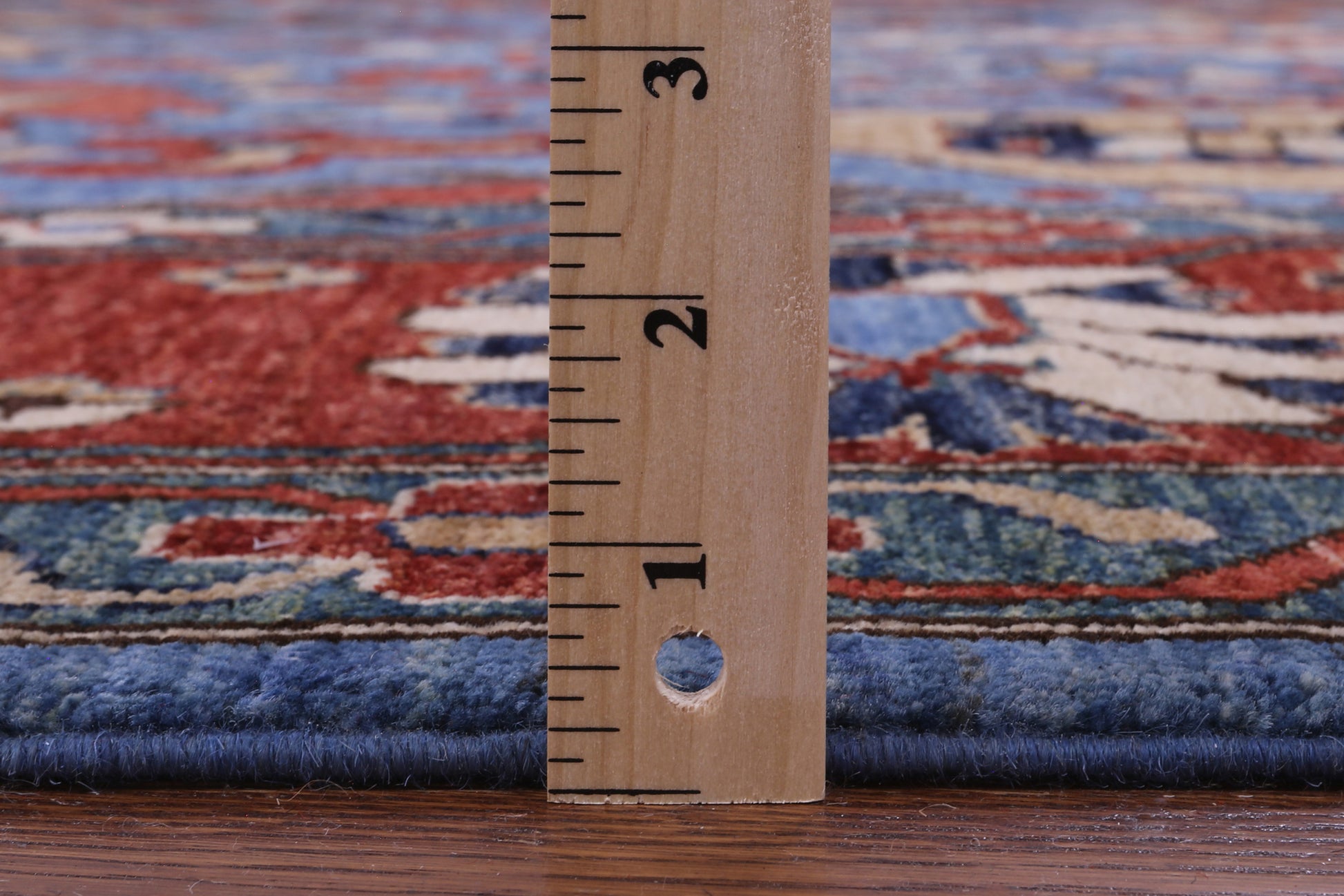 Blue Persian Fine Serapi Hand Knotted Wool Rug - 10' 3" X 13' 9" - Golden Nile