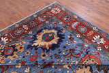 Blue Persian Fine Serapi Hand Knotted Wool Rug - 10' 3" X 13' 9" - Golden Nile