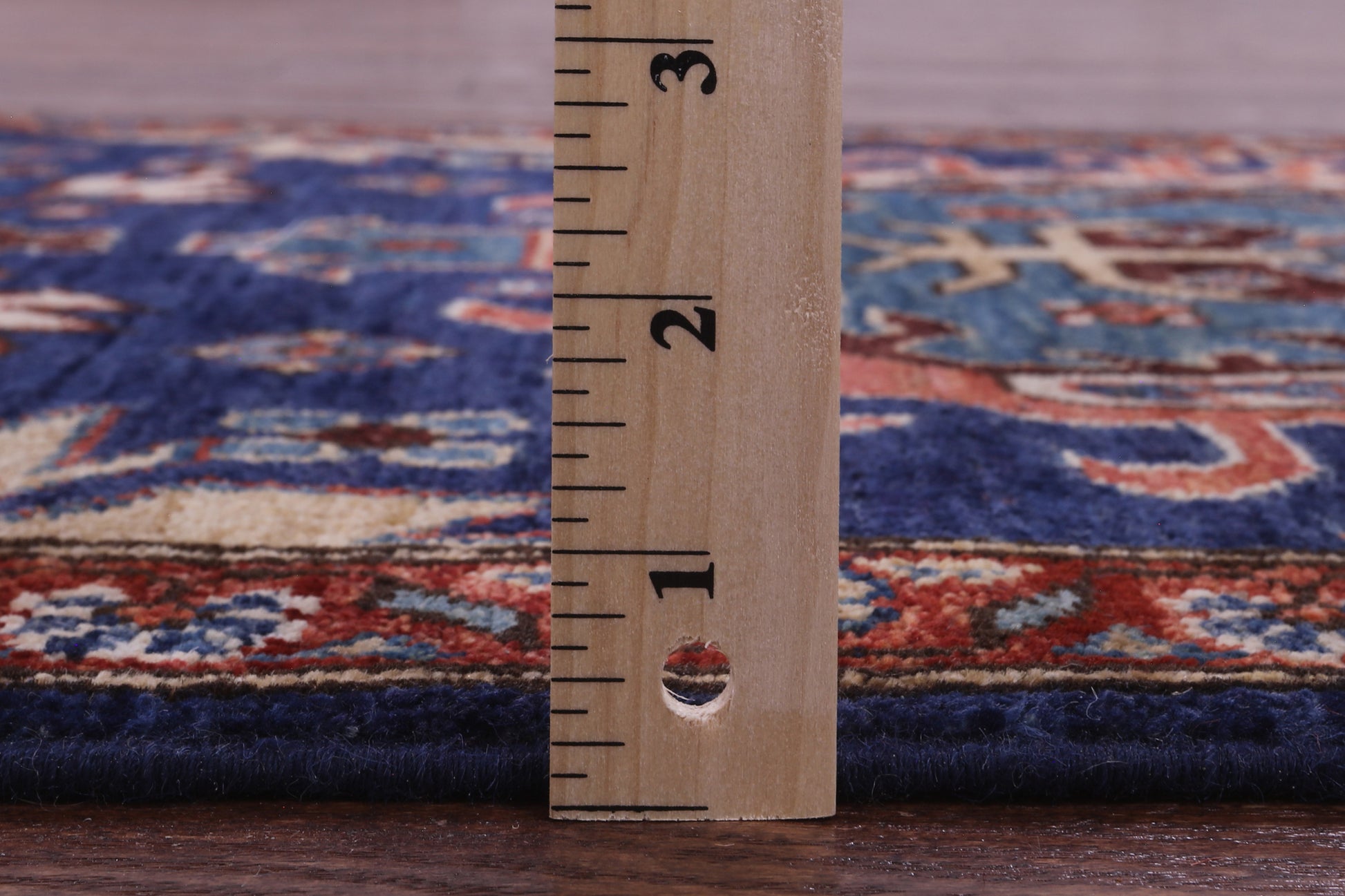 Blue Persian Fine Serapi Handmade Wool Runner Rug - 2' 8" X 10' 3" - Golden Nile