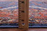 Blue Persian Fine Serapi Hand Knotted Wool Rug - 5' 3" X 12' 11" - Golden Nile