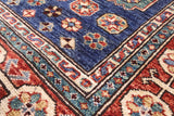 Blue Persian Fine Serapi Hand Knotted Wool Runner Rug - 4' 4" X 18' 5" - Golden Nile
