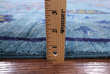 Blue William Morris Handmade Wool Area Rug - 9' 2" X 13' 0" - Golden Nile