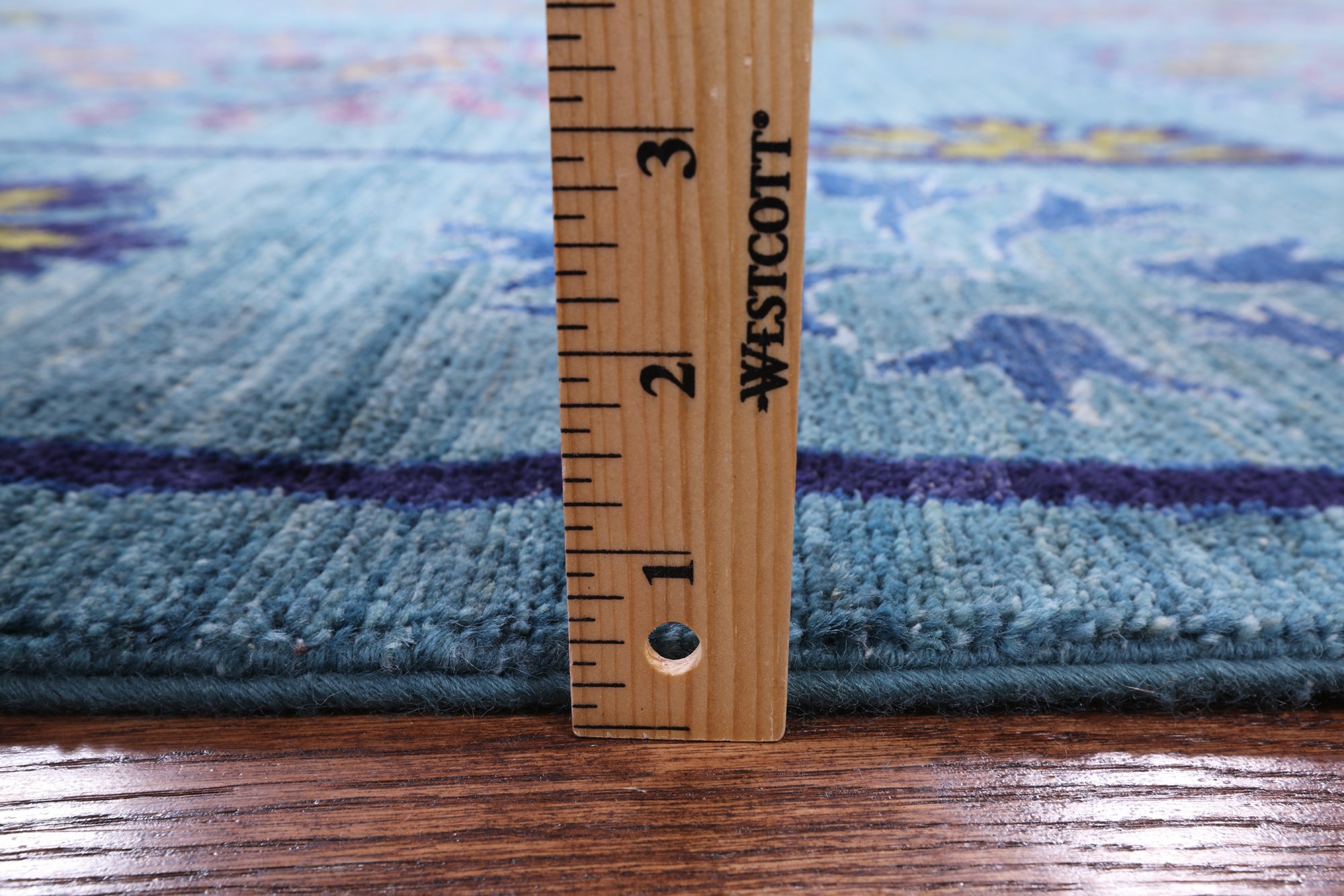 Blue William Morris Handmade Wool Area Rug - 9' 2" X 13' 0" - Golden Nile
