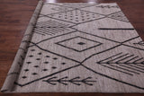 Tribal Moroccan Hand Knotted Wool On Wool Rug - 8' 2" X 9' 7" - Golden Nile