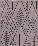 Tribal Moroccan Hand Knotted Wool On Wool Rug - 8' 2" X 9' 7" - Golden Nile