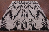 Square Tribal Moroccan Hand Knotted Wool On Wool Rug - 8' 7" X 9' 4" - Golden Nile