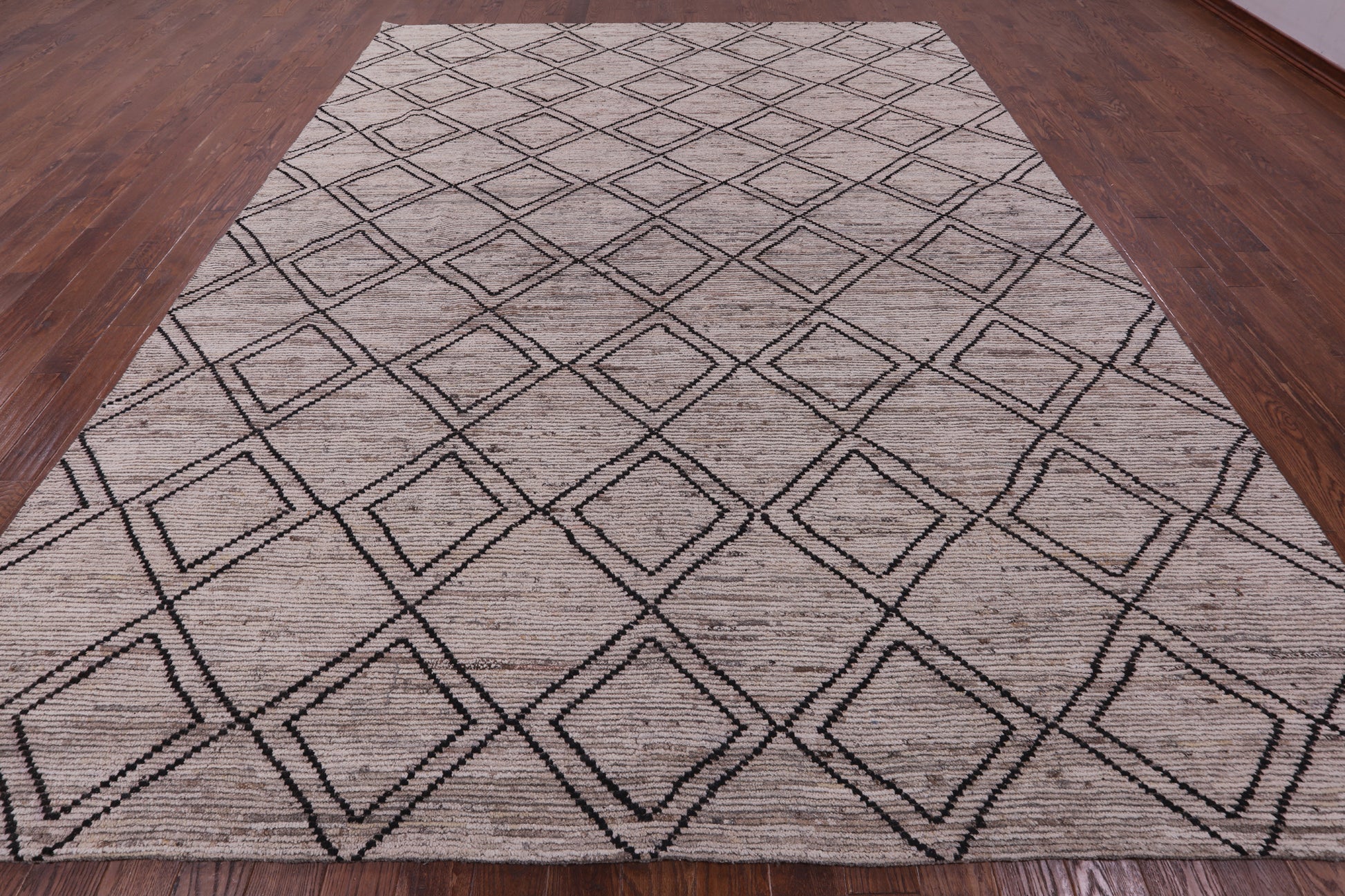 Tribal Moroccan Hand Knotted Wool On Wool Rug - 10' 3" X 13' 2" - Golden Nile