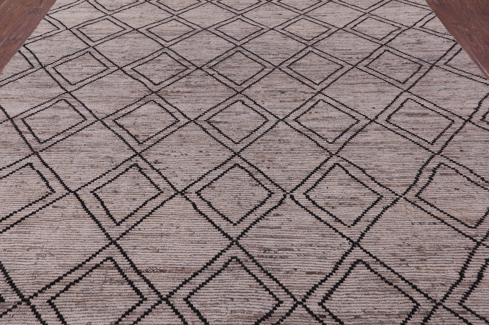 Tribal Moroccan Hand Knotted Wool On Wool Rug - 10' 3" X 13' 2" - Golden Nile