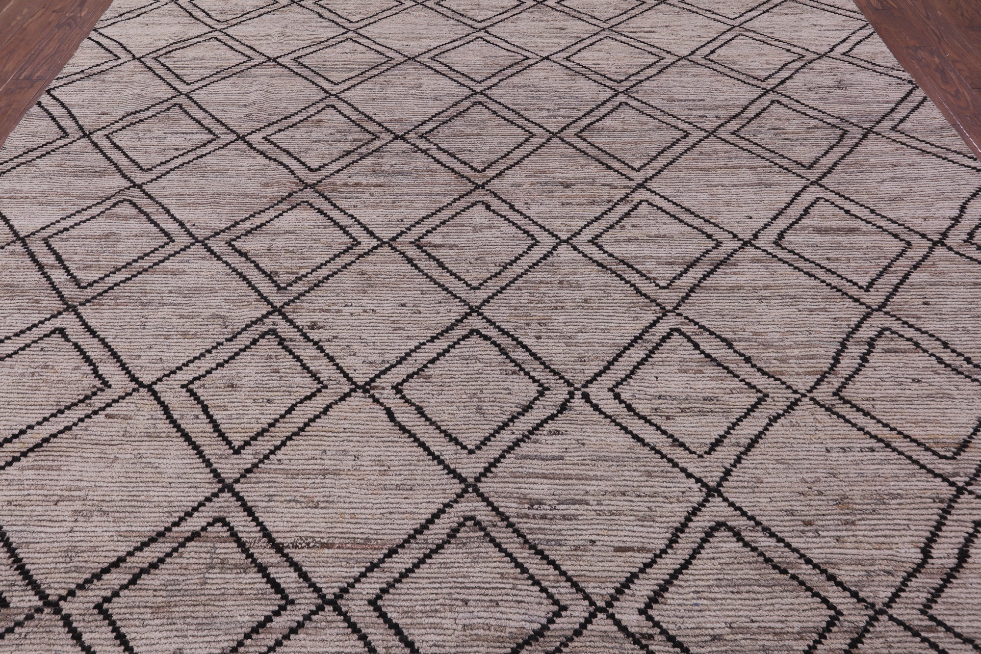 Tribal Moroccan Hand Knotted Wool On Wool Rug - 10' 3" X 13' 2" - Golden Nile