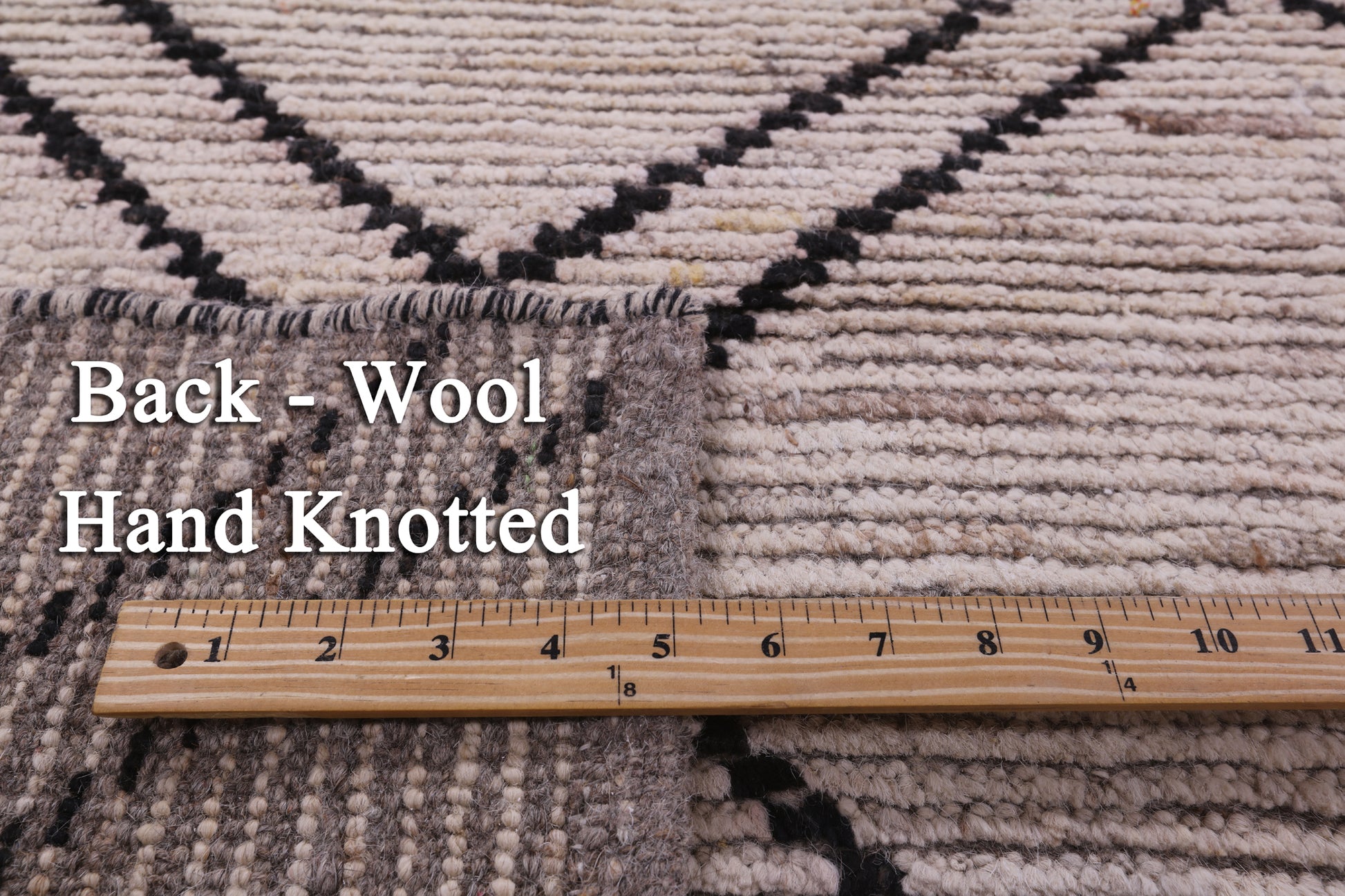 Tribal Moroccan Hand Knotted Wool On Wool Rug - 10' 3" X 13' 2" - Golden Nile