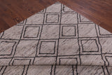 Tribal Moroccan Hand Knotted Wool On Wool Rug - 10' 3" X 13' 2" - Golden Nile