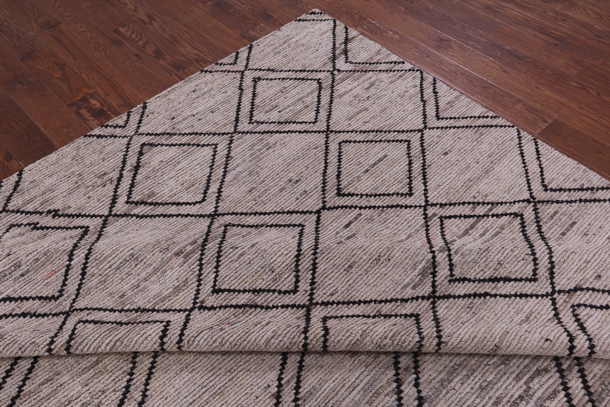 Tribal Moroccan Hand Knotted Wool On Wool Rug - 10' 3" X 13' 2" - Golden Nile