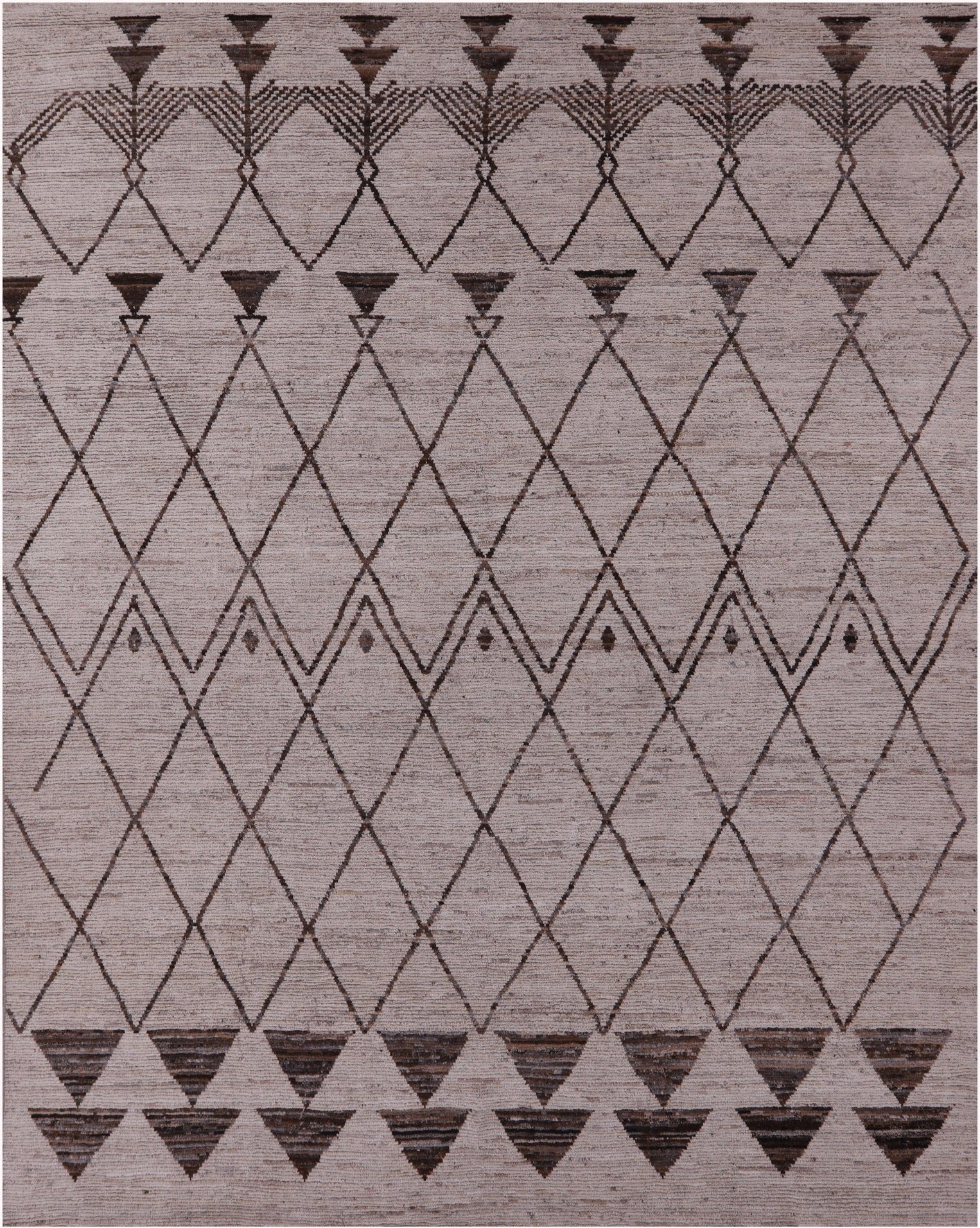 Tribal Moroccan Hand Knotted Wool On Wool Rug - 10' 5" X 13' 4" - Golden Nile