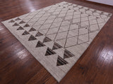 Tribal Moroccan Hand Knotted Wool On Wool Rug - 10' 5" X 13' 4" - Golden Nile