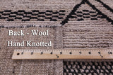 Tribal Moroccan Hand Knotted Wool On Wool Rug - 8' 4" X 9' 8" - Golden Nile
