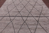 Tribal Moroccan Hand Knotted Wool On Wool Rug - 10' 3" X 13' 1" - Golden Nile