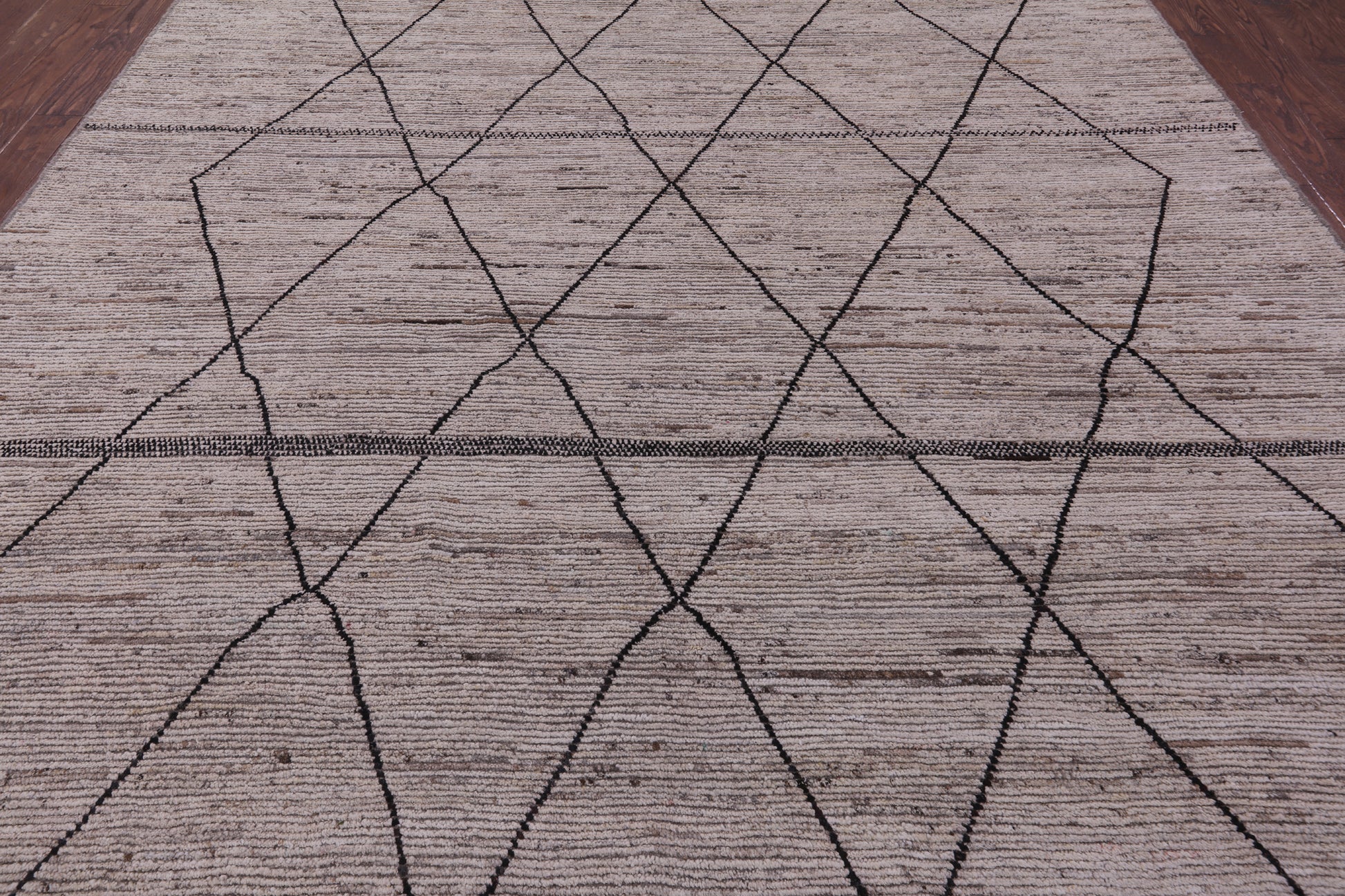 Tribal Moroccan Hand Knotted Wool On Wool Rug - 10' 3" X 13' 1" - Golden Nile