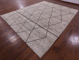 Tribal Moroccan Hand Knotted Wool On Wool Rug - 10' 3" X 13' 1" - Golden Nile