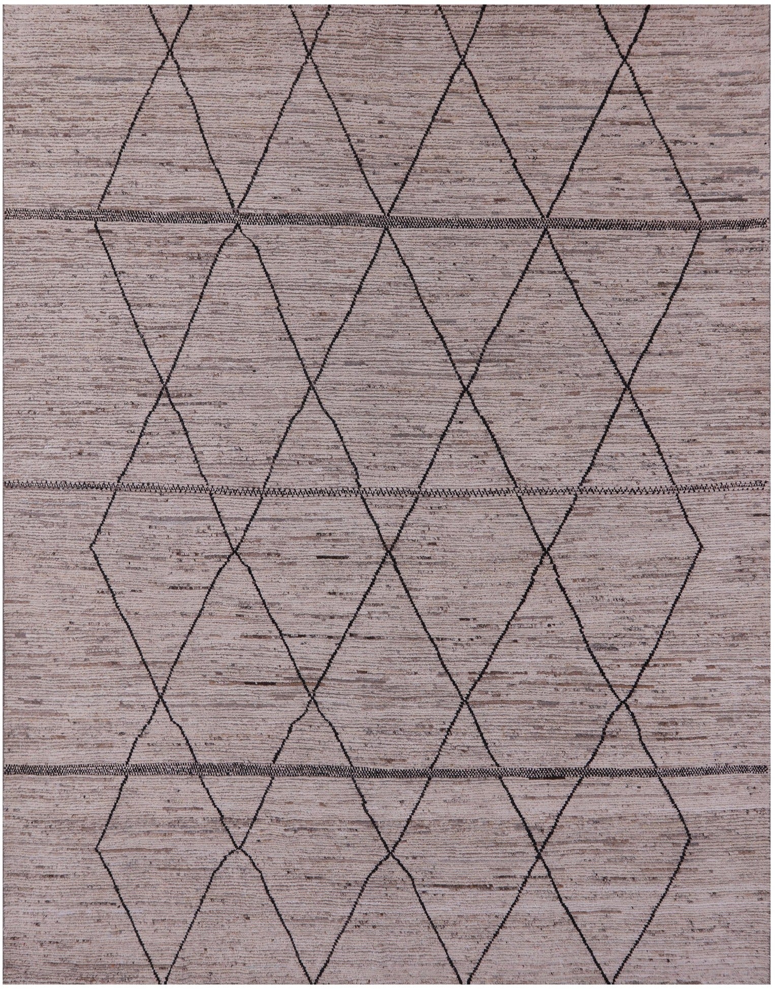 Tribal Moroccan Hand Knotted Wool On Wool Rug - 10' 3" X 13' 1" - Golden Nile
