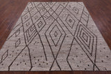 Tribal Moroccan Hand Knotted Wool On Wool Rug - 8' 5" X 9' 7" - Golden Nile