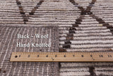 Tribal Moroccan Hand Knotted Wool On Wool Rug - 8' 5" X 9' 7" - Golden Nile
