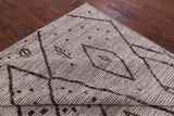 Tribal Moroccan Hand Knotted Wool On Wool Rug - 8' 5" X 9' 7" - Golden Nile
