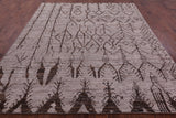 Tribal Moroccan Hand Knotted Wool On Wool Rug - 8' 4" X 9' 9" - Golden Nile