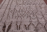 Tribal Moroccan Hand Knotted Wool On Wool Rug - 8' 4" X 9' 9" - Golden Nile