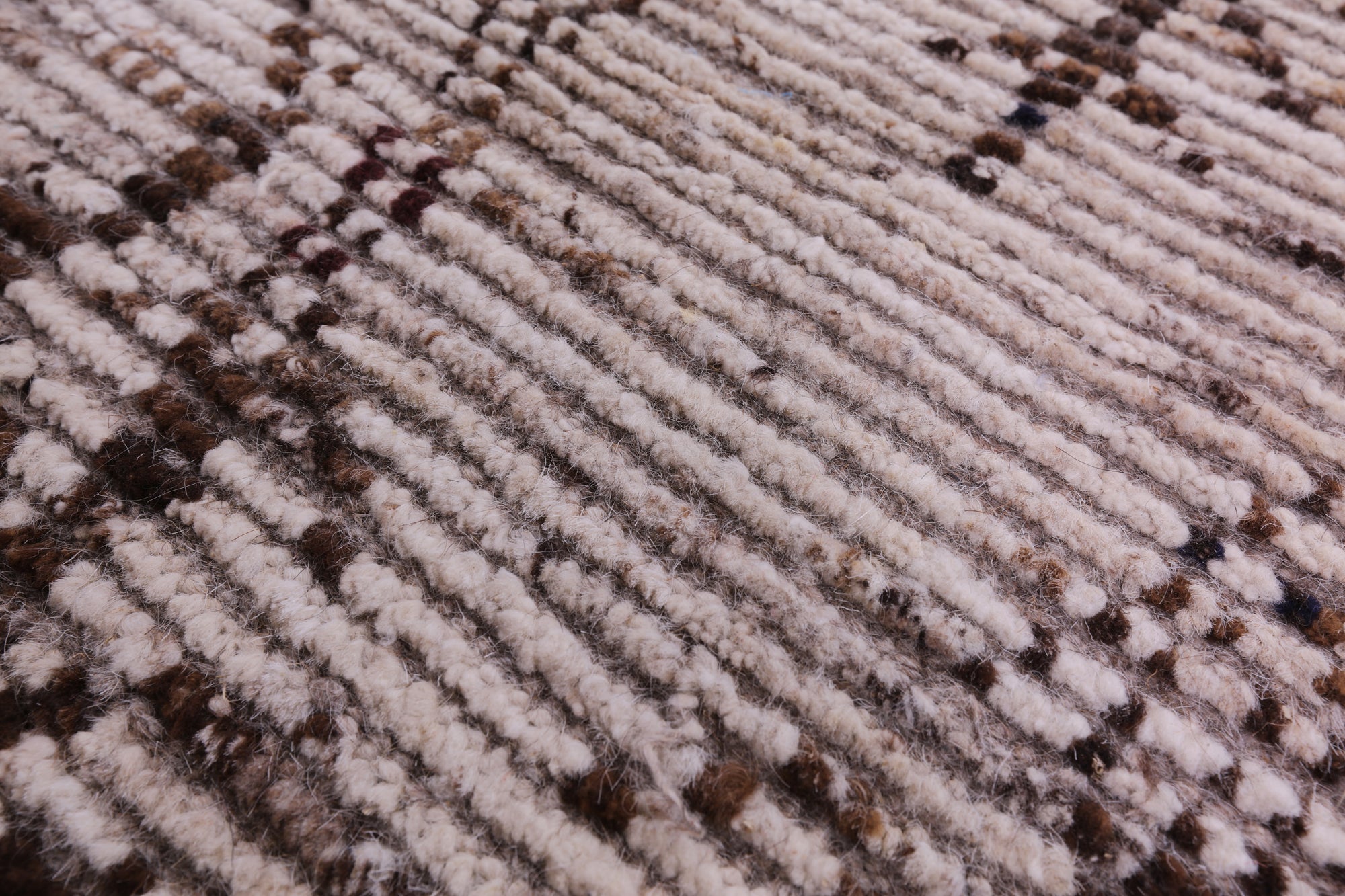Tribal Moroccan Hand Knotted Wool On Wool Rug - 8' 4" X 9' 9" - Golden Nile