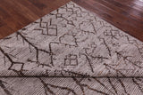 Tribal Moroccan Hand Knotted Wool On Wool Rug - 8' 4" X 9' 9" - Golden Nile