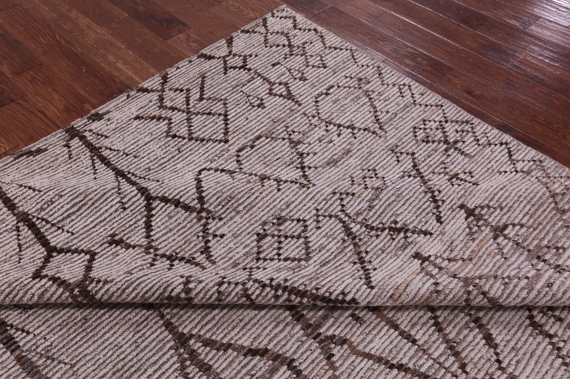 Tribal Moroccan Hand Knotted Wool On Wool Rug - 8' 4" X 9' 9" - Golden Nile