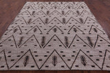 Tribal Moroccan Hand Knotted Wool On Wool Rug - 8' 3" X 9' 6" - Golden Nile