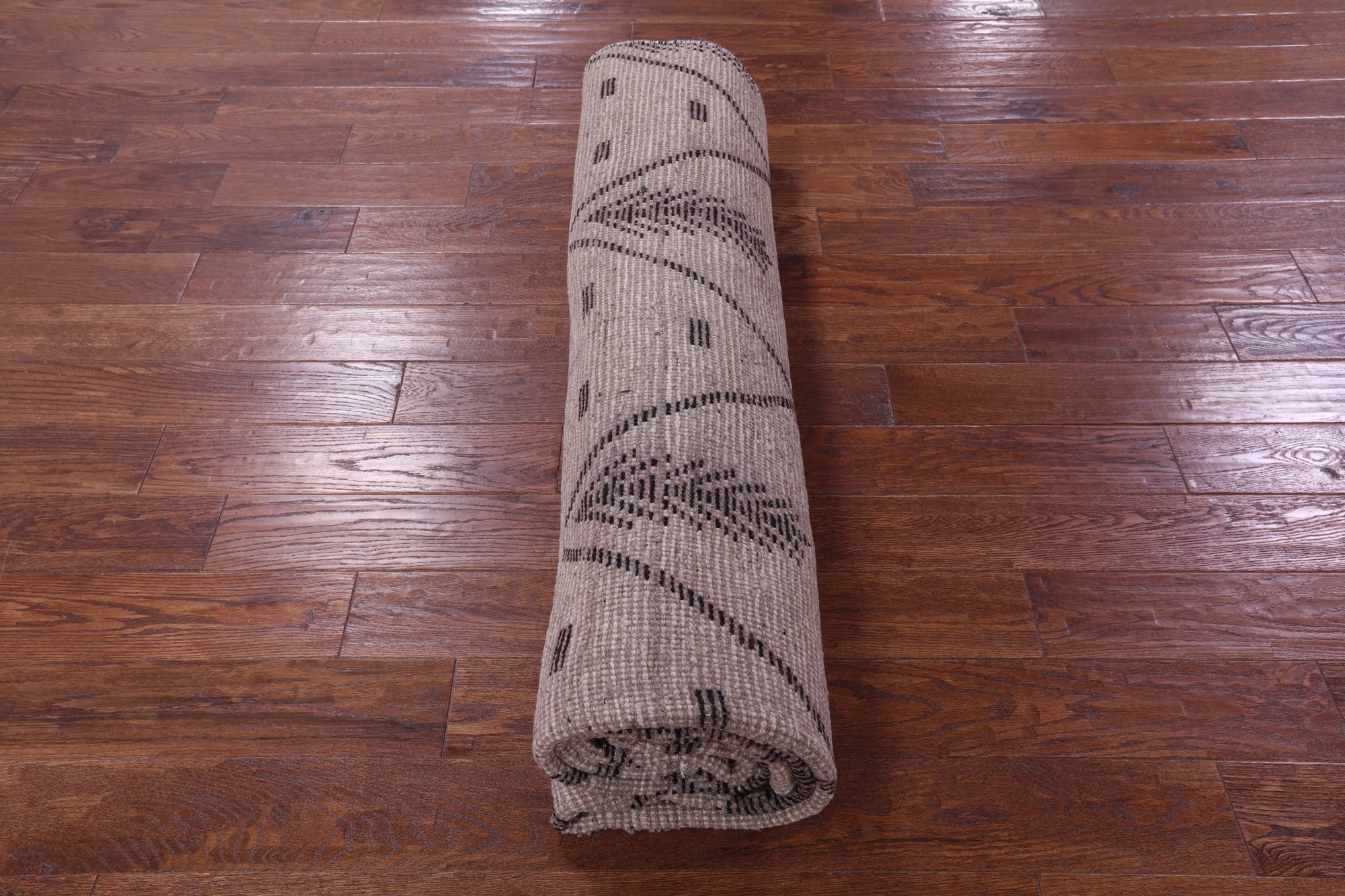 Tribal Moroccan Hand Knotted Wool On Wool Rug - 8' 3" X 9' 6" - Golden Nile