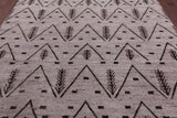 Tribal Moroccan Hand Knotted Wool On Wool Rug - 8' 3" X 9' 6" - Golden Nile
