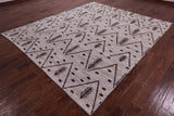 Tribal Moroccan Hand Knotted Wool On Wool Rug - 8' 3" X 9' 6" - Golden Nile