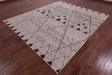 Tribal Moroccan Hand Knotted Wool On Wool Rug - 8' 2" X 9' 7" - Golden Nile