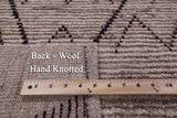 Tribal Moroccan Hand Knotted Wool On Wool Rug - 8' 2" X 9' 7" - Golden Nile