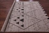 Tribal Moroccan Hand Knotted Wool On Wool Rug - 8' 2" X 9' 7" - Golden Nile