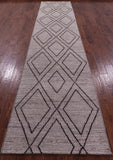 Tribal Moroccan Hand Knotted Wool On Wool Runner Rug - 3' 4" X 15' 7" - Golden Nile