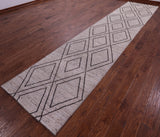 Tribal Moroccan Hand Knotted Wool On Wool Runner Rug - 3' 4" X 15' 7" - Golden Nile
