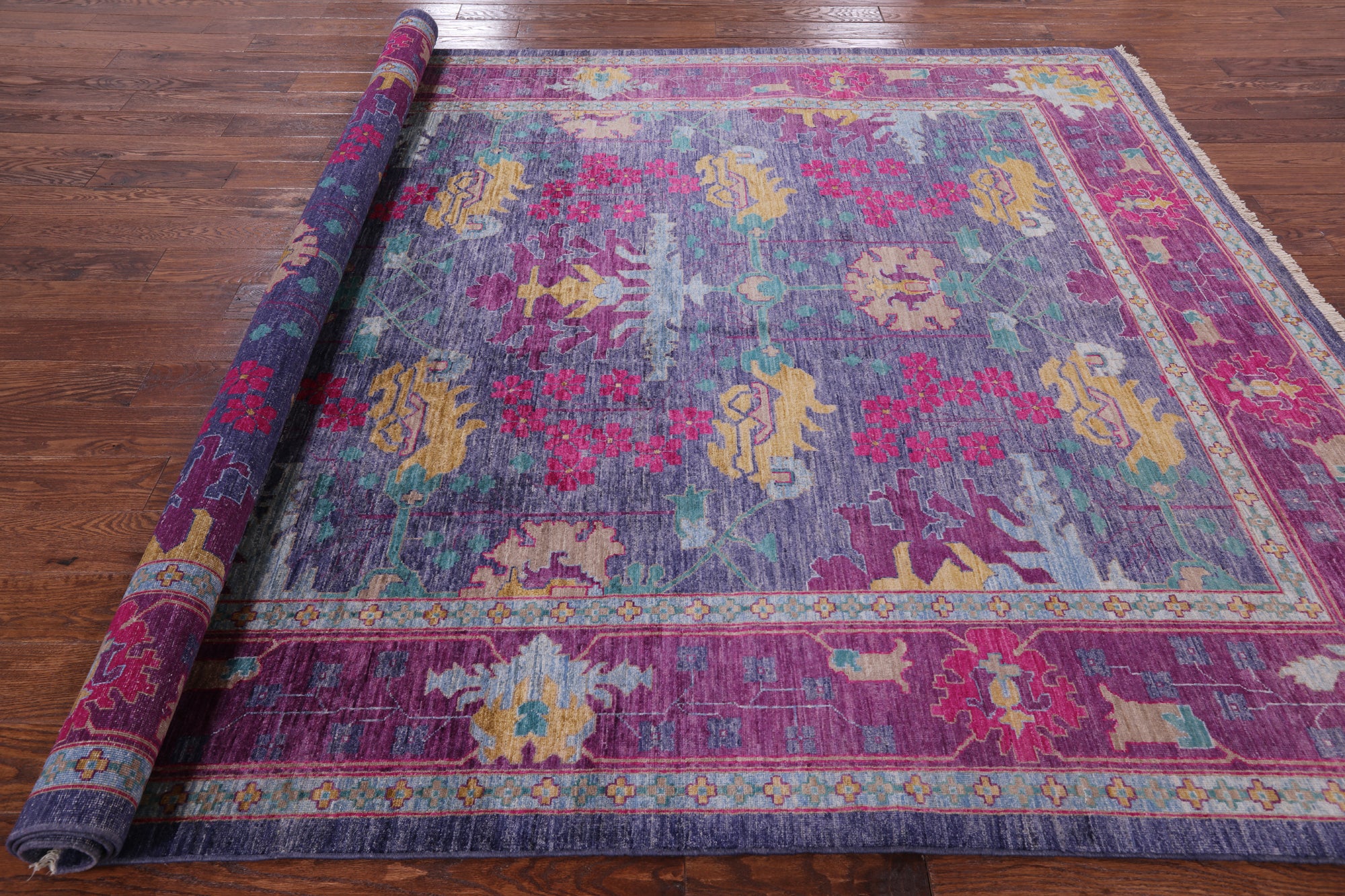 William Morris Handmade Wool Area Rug - 7' 10" X 10' 1" - Golden Nile