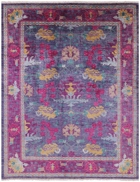 William Morris Handmade Wool Area Rug - 7' 10" X 10' 1" - Golden Nile