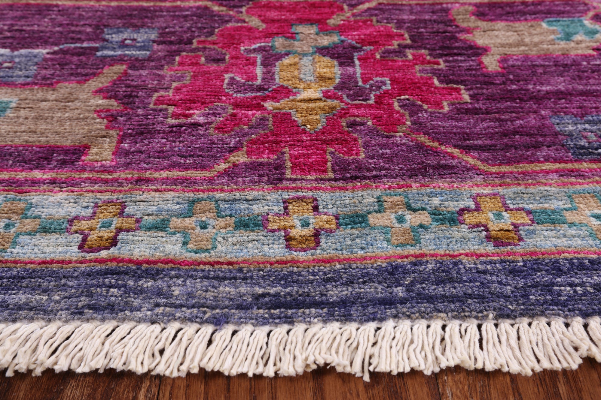 William Morris Handmade Wool Area Rug - 7' 10" X 10' 1" - Golden Nile