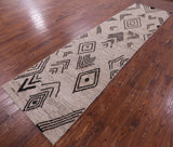 Tribal Moroccan Hand Knotted Wool On Wool Runner Rug - 3' 6" X 13' 5" - Golden Nile