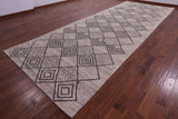 Tribal Moroccan Hand Knotted Wool On Wool Rug - 6' 8" X 18' 3" - Golden Nile